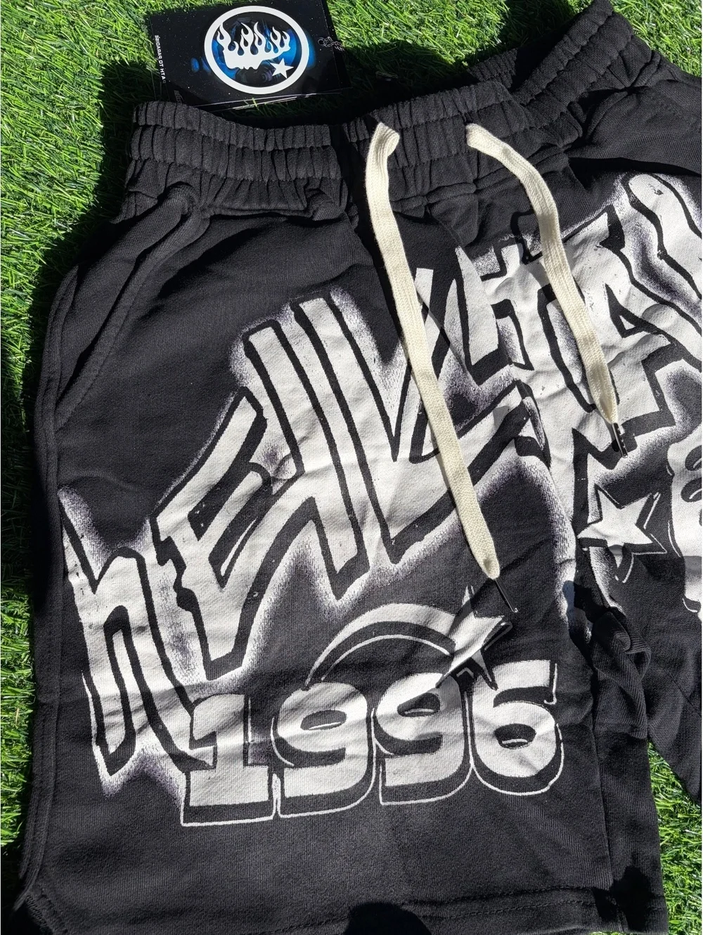 Black And White HellStar Shorts